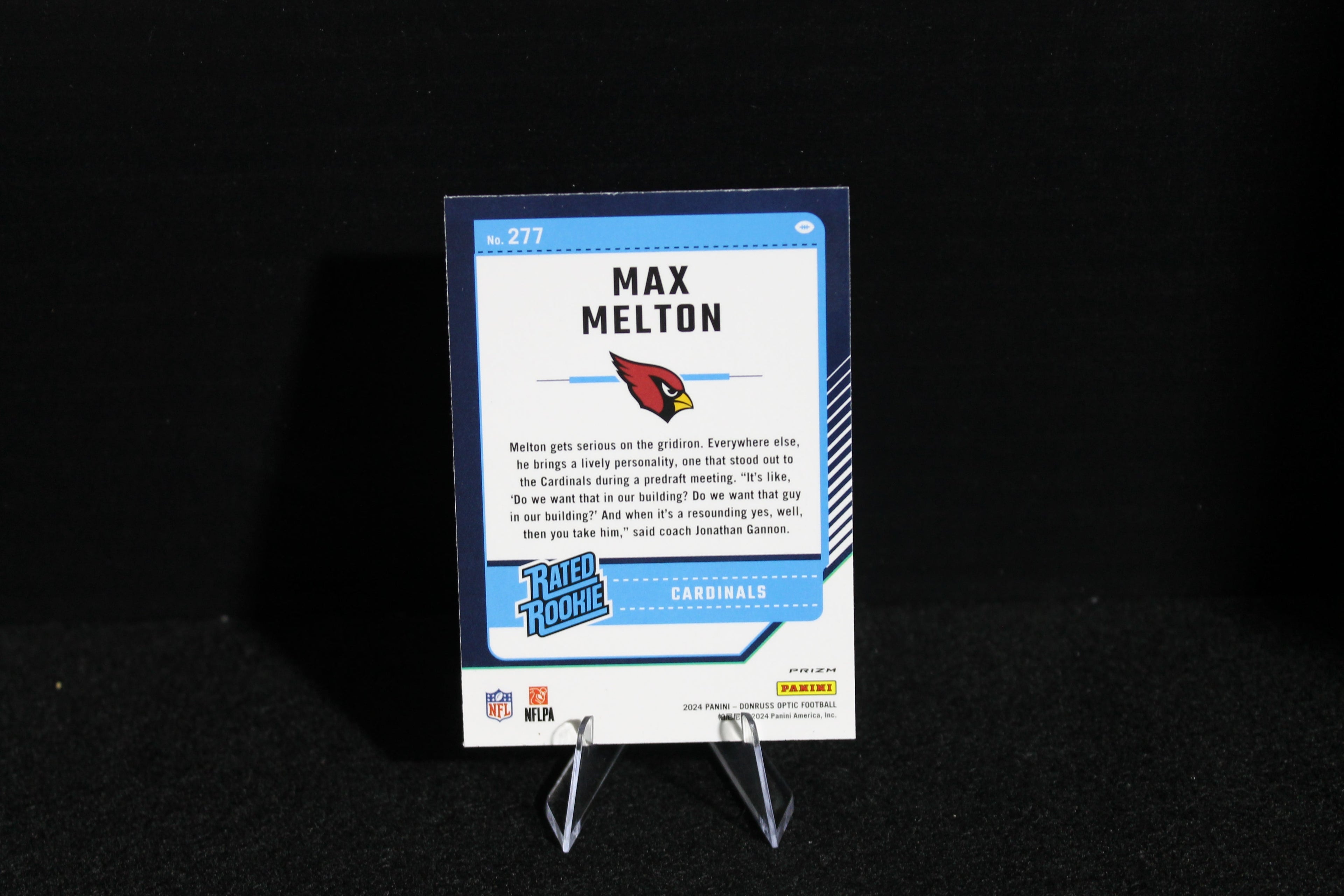 Max Melton - 2024 Donruss Optic - Blue Hyper - Rated Rookie
