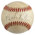 Babe Ruth Signed 1940-47 Harridge Reach Baseball with PSA COA