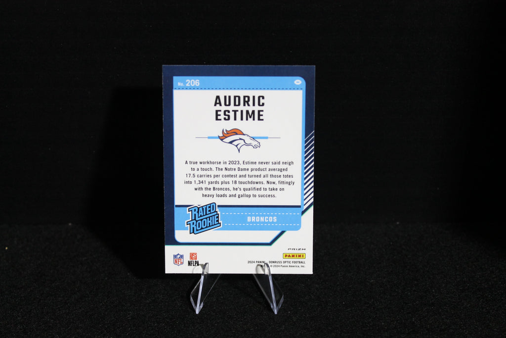 Audric Estime - 2024 Donruss Optic - Green Hyper - Rated Rookie