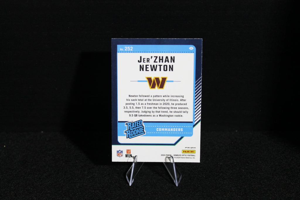 Jer'Zhan Newton - 2024 Donruss Optic - Green Velocity - Rated Rookie