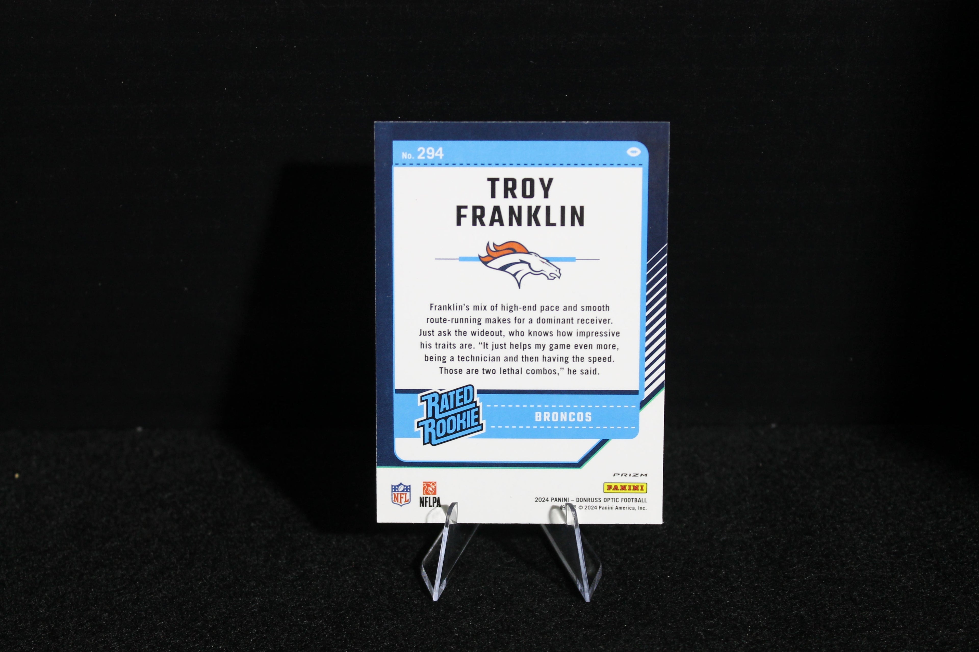 Troy Franklin - 2024 Donruss Optic - Purple Shock - Rated Rookie