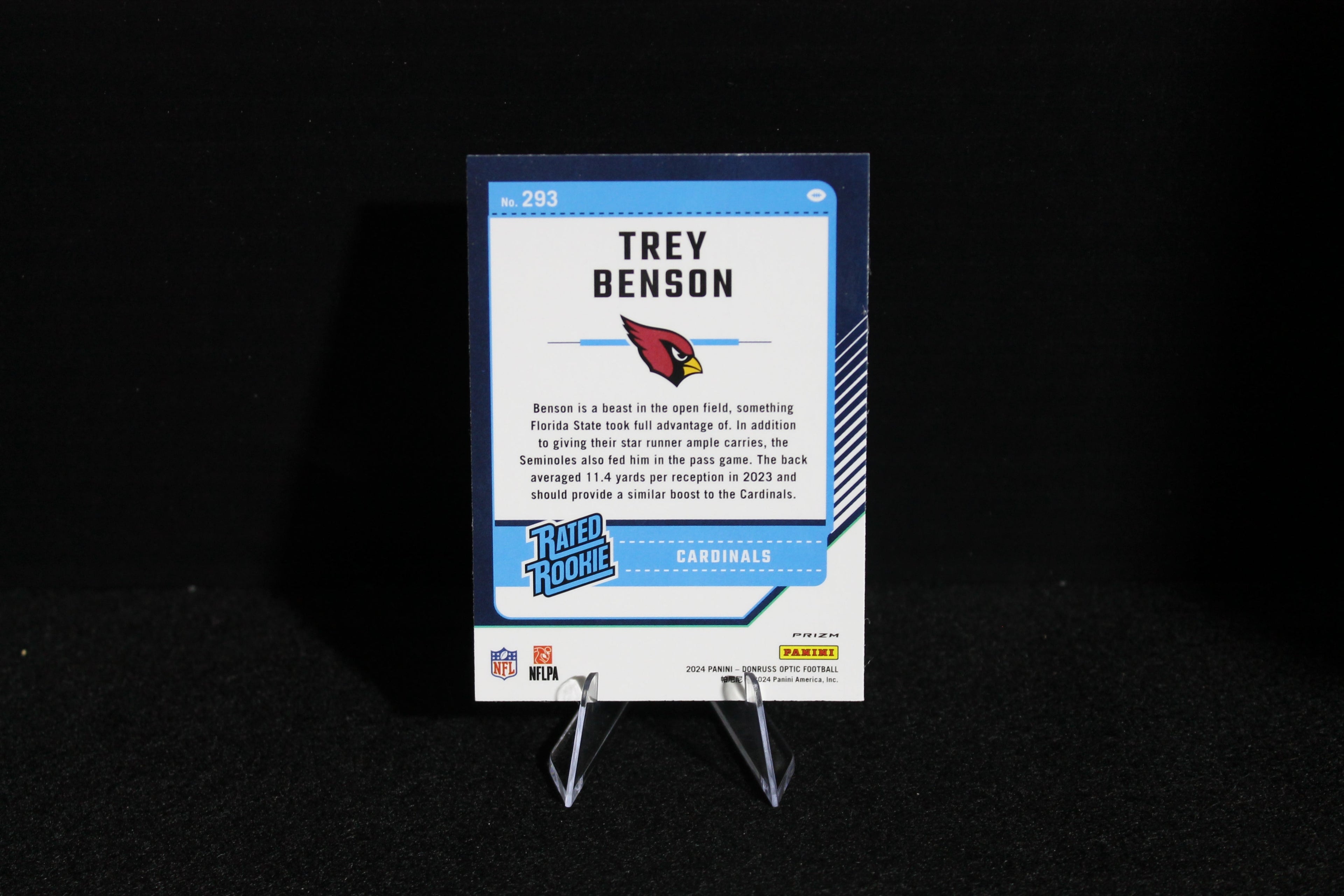 Trey Benson - 2024 Donruss Optic - Purple Shock - Rated Rookie