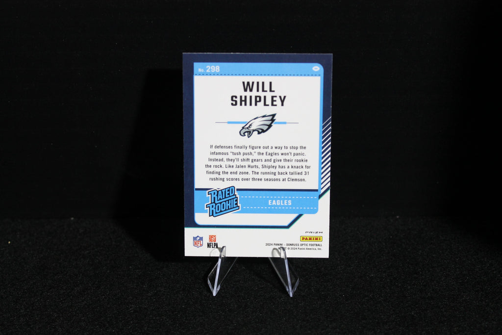 Will Shipley - 2024 Donruss Optic - Purple Shock - Rated Rookie