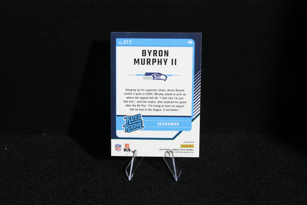 Byron Murphy II - 2024 Donruss Optic - Purple Shock - Rated Rookie