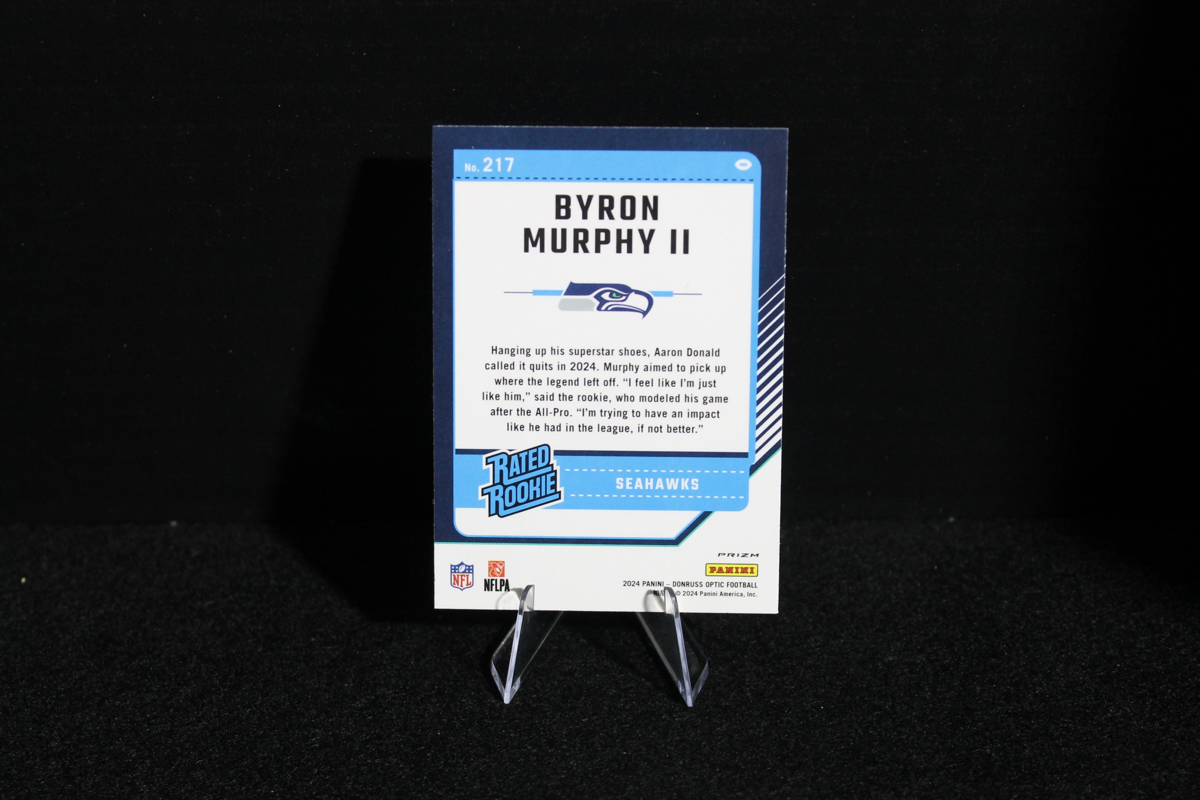 Byron Murphy II - 2024 Donruss Optic - Purple Shock - Rated Rookie