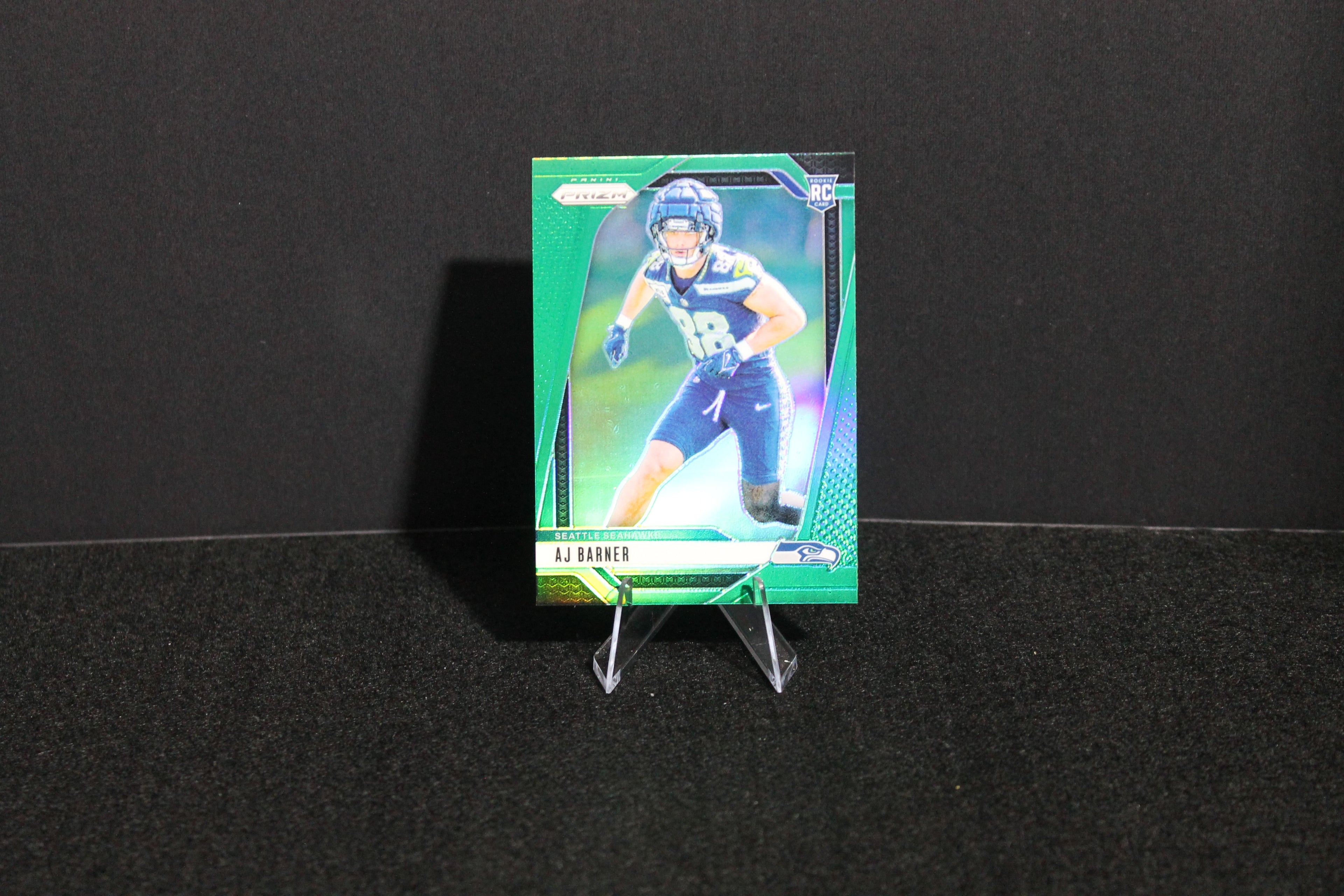 AJ Barner - 2024 Panini Prizm - Green Prizm - Rookie