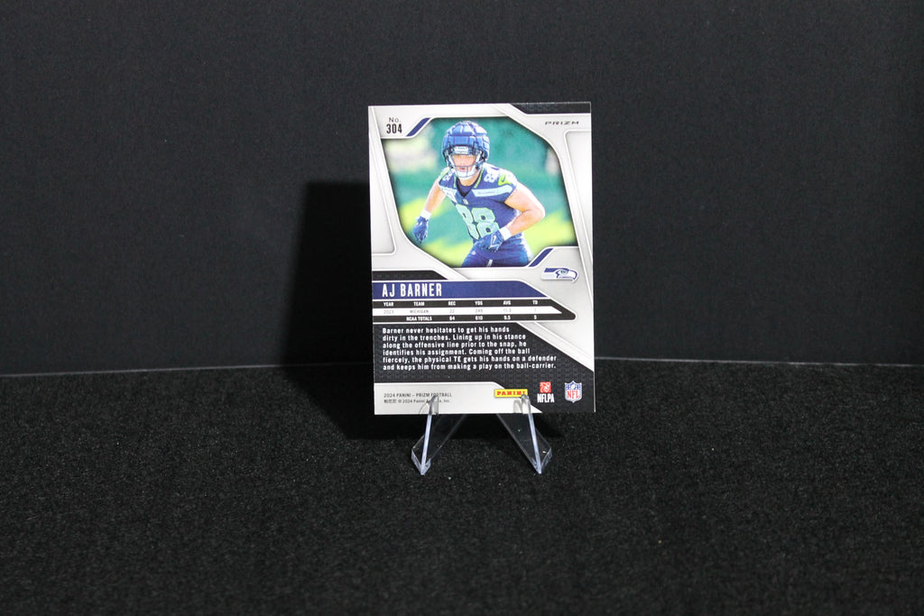 AJ Barner - 2024 Panini Prizm - Green Prizm - Rookie