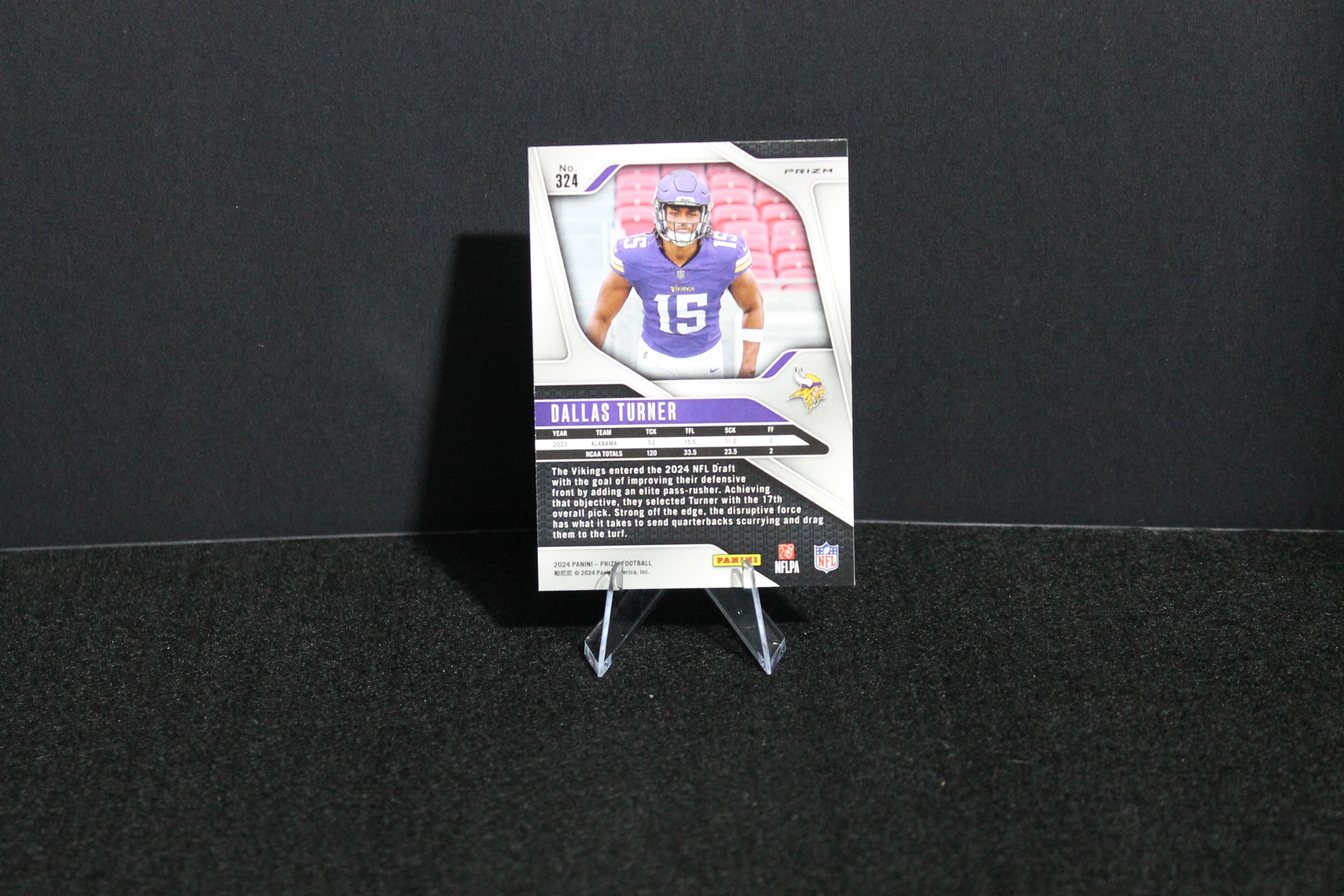 Dallas Turner - 2024 Panini Prizm - Silver Prizm - Rookie