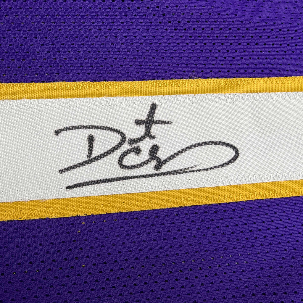 Autographed/Signed Daunte Culpepper Minnesota Purple Football Jersey Beckett BAS COA