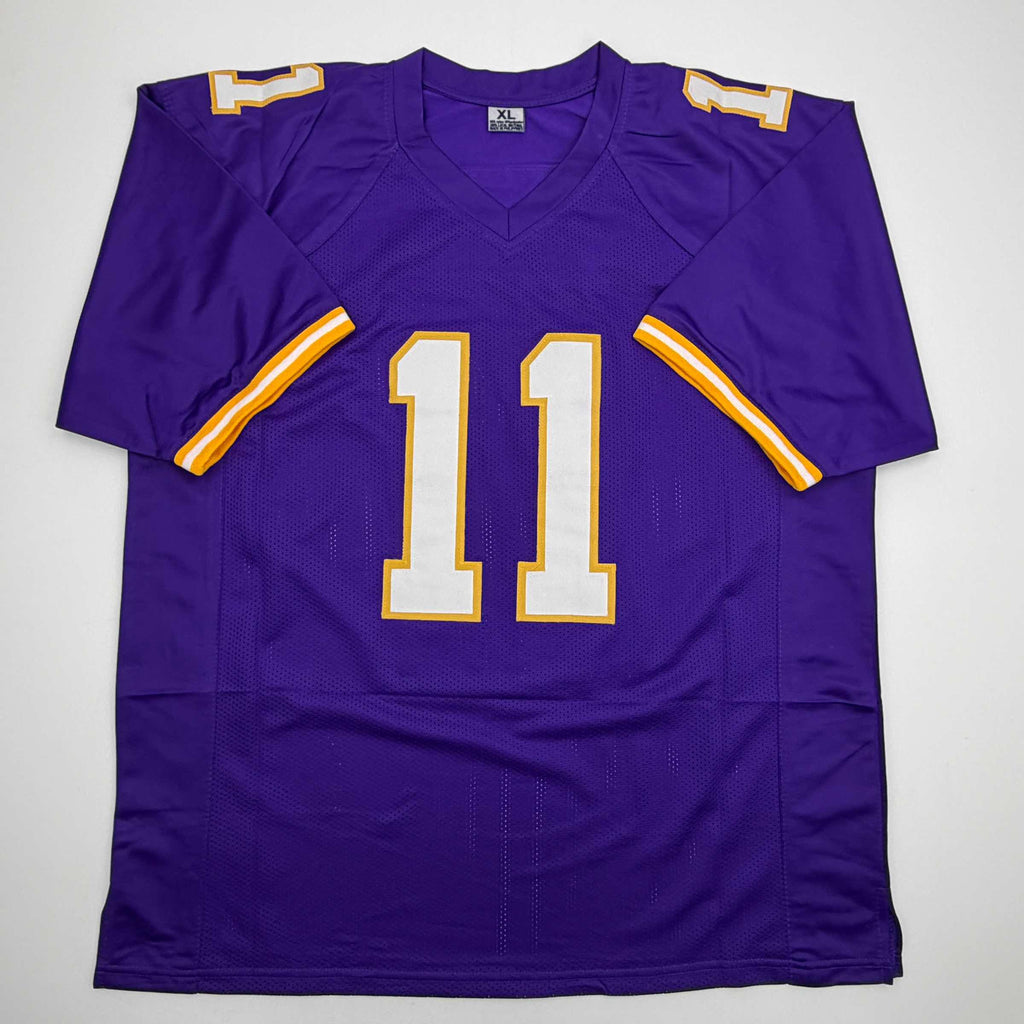 Autographed/Signed Daunte Culpepper Minnesota Purple Football Jersey Beckett BAS COA