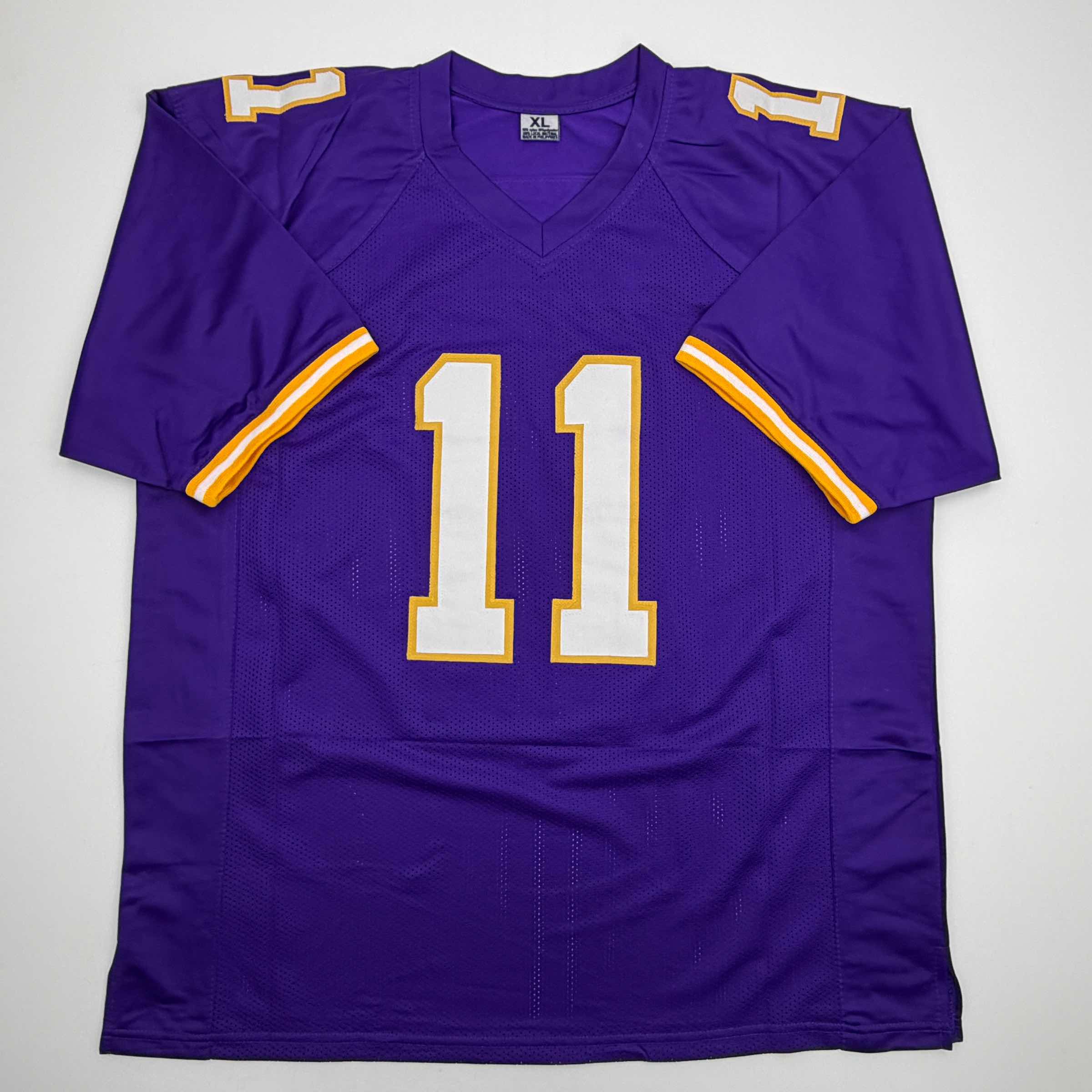Autographed/Signed Daunte Culpepper Minnesota Purple Football Jersey Beckett BAS COA