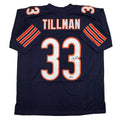 Autographed/Signed Charles Tillman Peanut Chicago Blue Football Jersey Beckett BAS COA