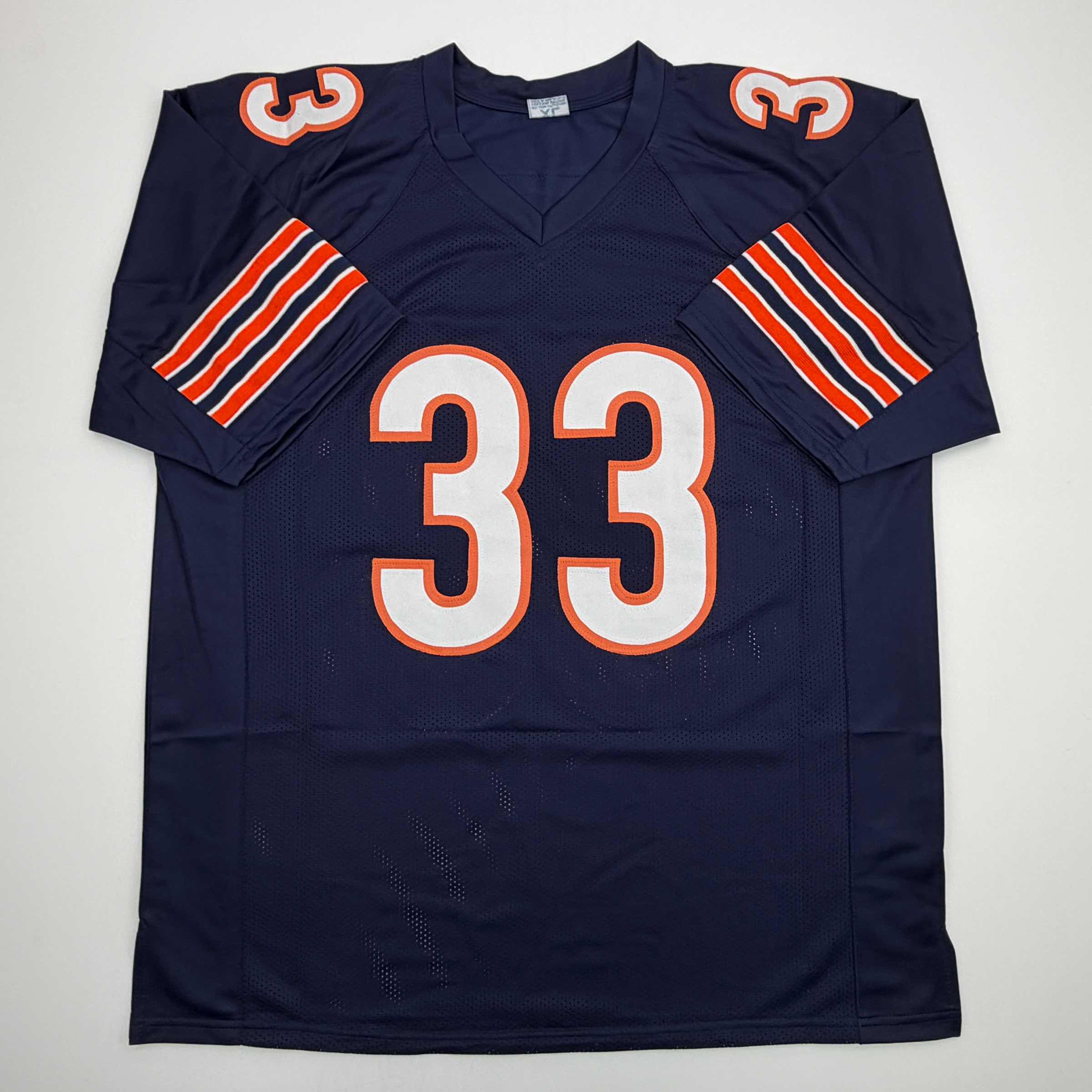 Autographed/Signed Charles Tillman Peanut Chicago Blue Football Jersey Beckett BAS COA