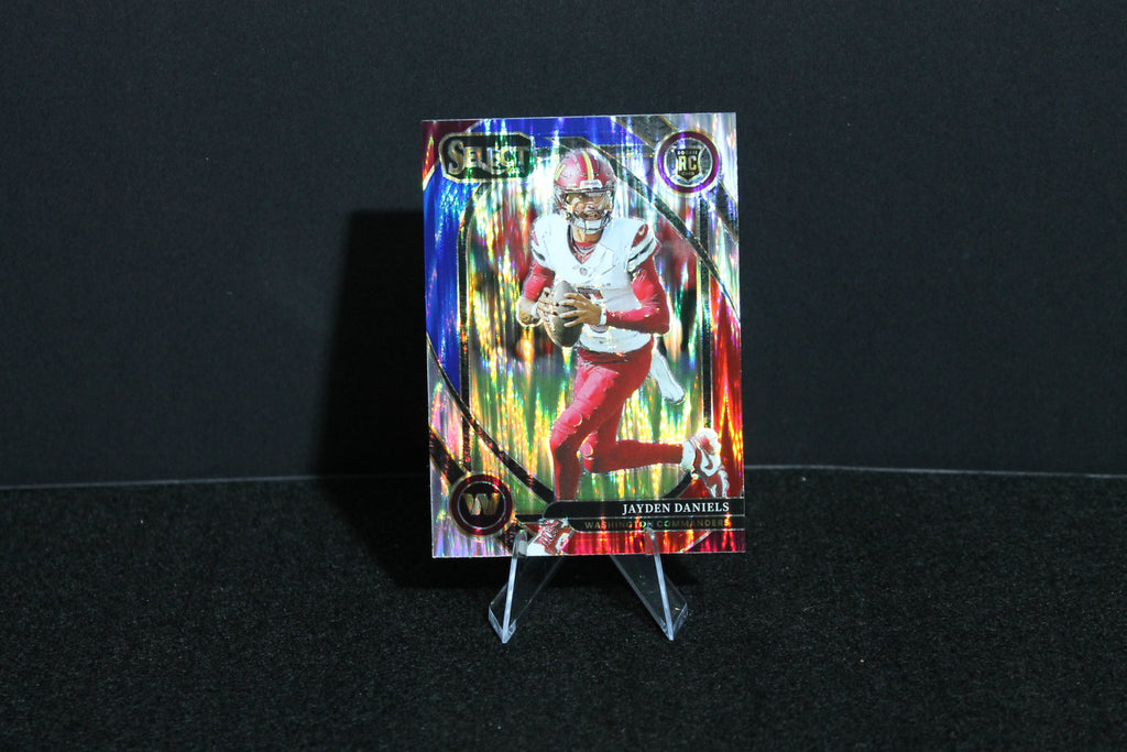 Jayden Daniels - 2024 Select Football - Red & Blue Shock - Club Level - Rookie