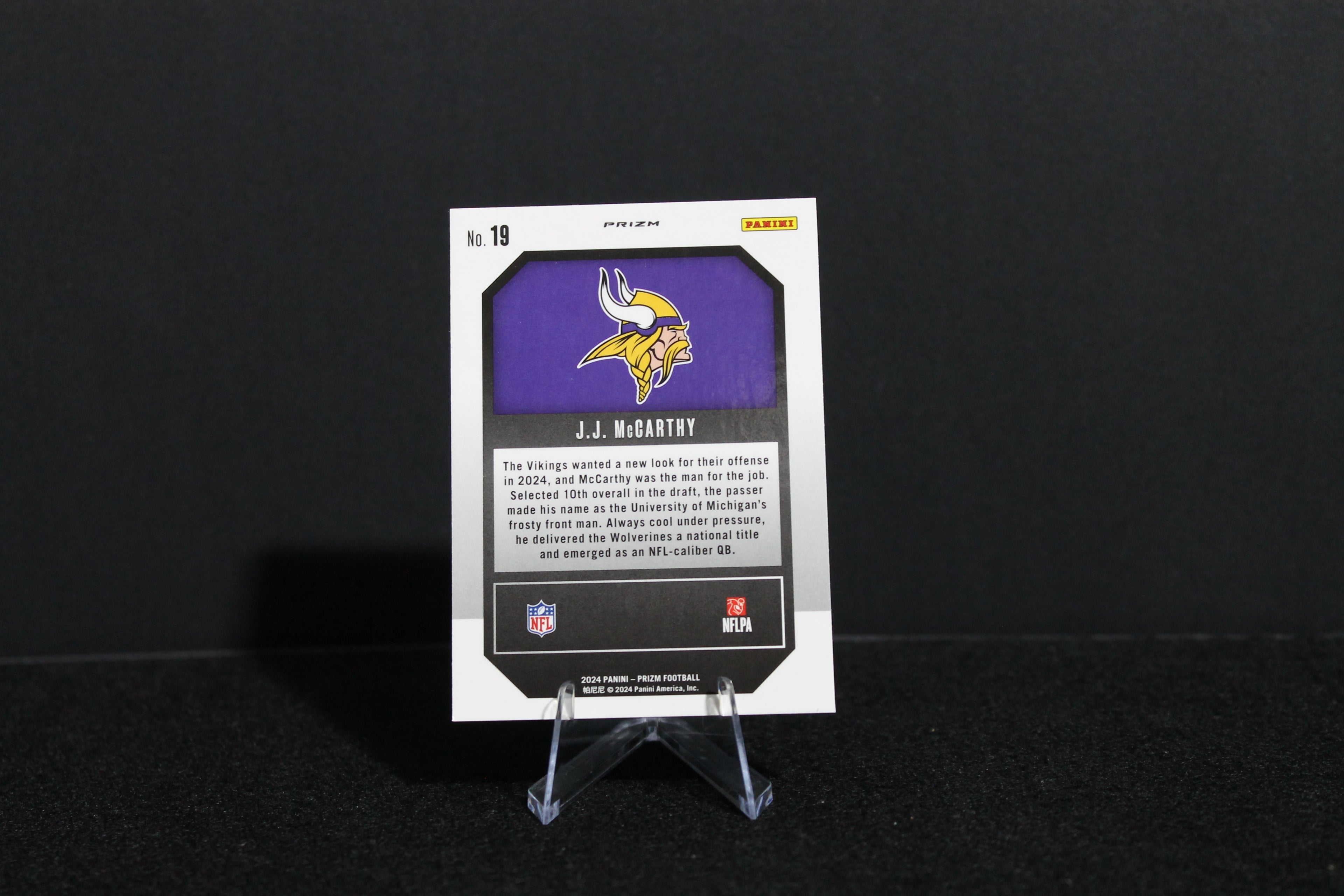J.J. McCarthy - 2024 Panini Prizm - Green Ice Emergent - Rookie