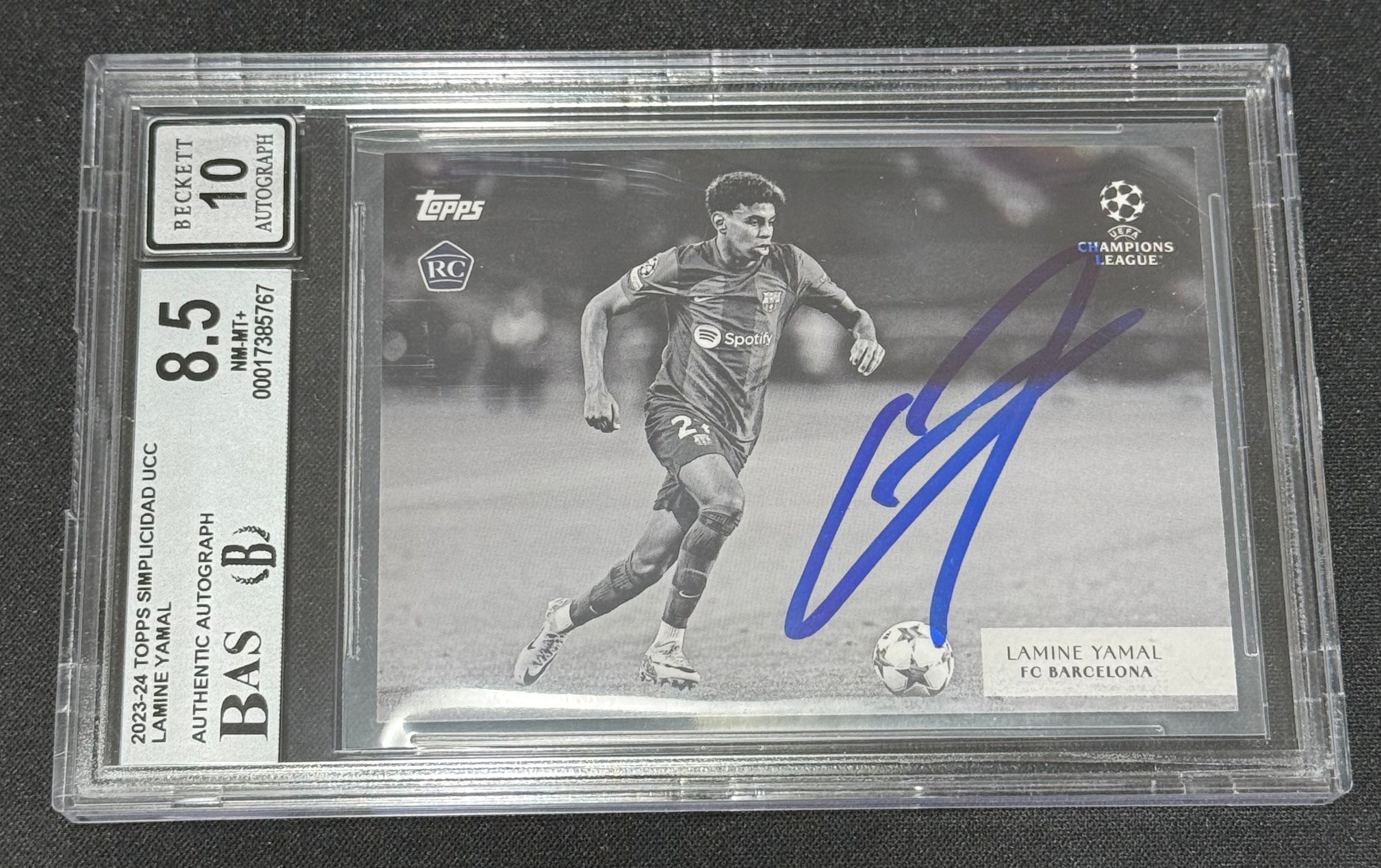 Lamine Yamal Signed 2023-24 Topps UCC Simplicidad Rookie Card – BGS 8