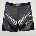Autographed/Signed Khamzat Borz Chimaev UFC MMA Ultimate Fighting Black Trunks PSA/DNA COA