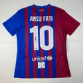 Autographed/Signed Ansu Fati FC Barcelona Blue Soccer Jersey Beckett BAS COA