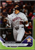 2025 Topps Now Brice Matthews #449 Gold Foil /50 Houston Astros Rookie RC Baseball Card