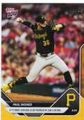 2025 Topps Now Paul Skenes #763 Orange Foil /50 Pittsburgh Pirates Baseball Card