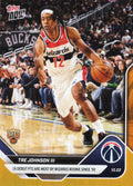 2025 Topps Now Tre Johnson #14 Orange Foil /25 Washington Wizards Rookie RC Basketball Card