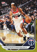 2025 Topps Now Tre Johnson #14 Gold Foil /50 Washington Wizards Rookie RC Basketball Card