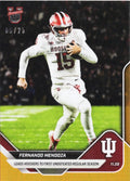 2025 Topps Bowman U Now Fernando Mendoza #52 Orange Foil /25 Indiana Hoosiers Rookie RC Football Card