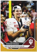 2025 Topps Bowman U Now Fernando Mendoza #58 Orange Foil /25 Indiana Hoosiers Rookie RC Football Card