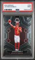 Graded 2024 Panini Mosaic Jayden Daniels #302 Rookie RC Football Card PSA 9 Mint