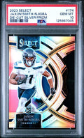 Graded 2023 Panini Select Jaxon Smith-Njigba #174 Die Cut Silver Prizm Rookie RC Football Card PSA 10 Gem Mint