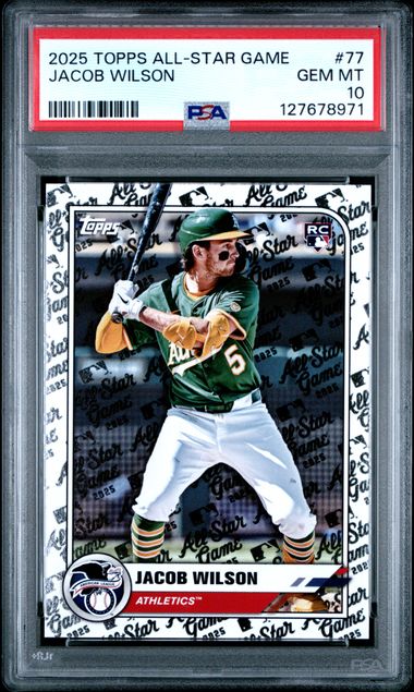 Graded 2025 Topps All Star Game Jacob Wilson #77 Rookie RC Baseball Card PSA 10 Gem Mint