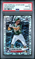 Graded 2025 Topps All Star Game Jacob Wilson #77 Rainbow Foil Rookie RC Baseball Card PSA 10 Gem Mint