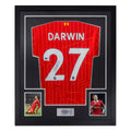 Framed Darwin Nunez Signed Liverpool FC Home Soccer Jersey #27 with Beckett COA