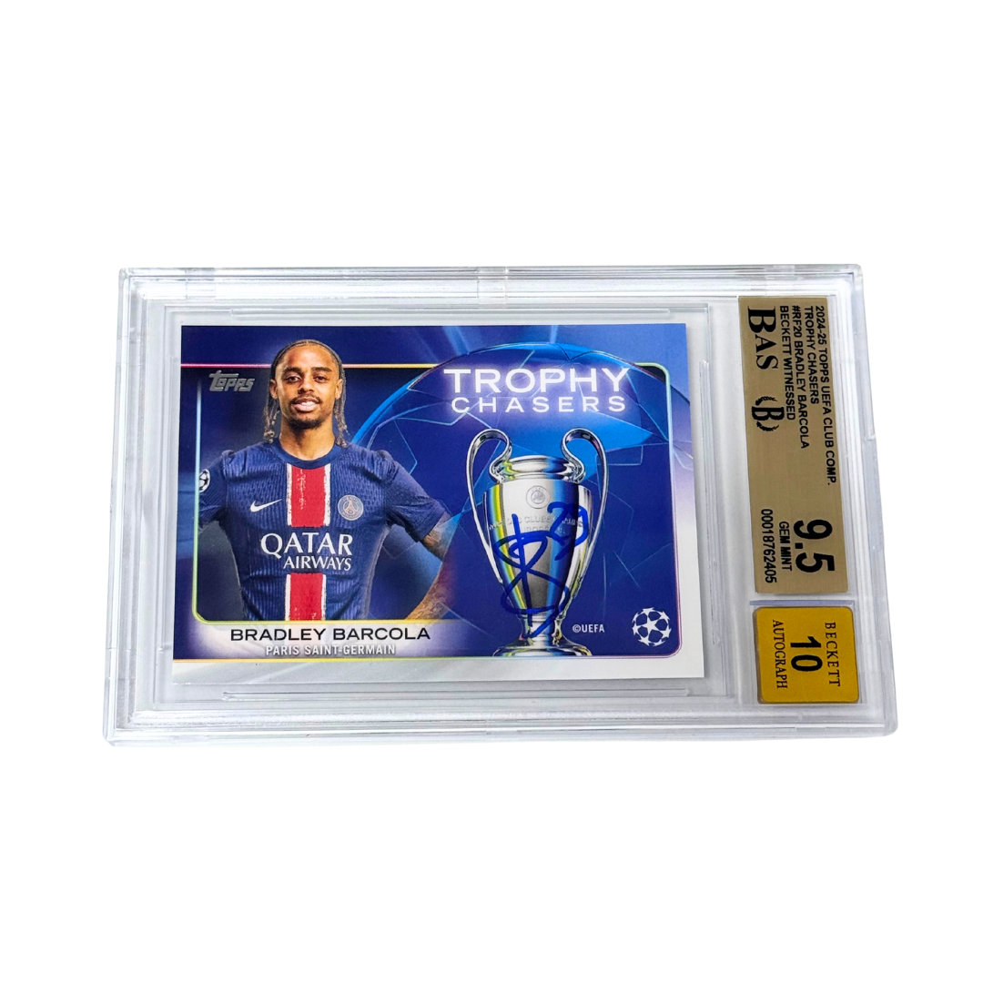 Bradley Barcola Signed 2024-25 Topps UCC Trophy Chasers #RF20 – BGS 9.5 AUTO 10