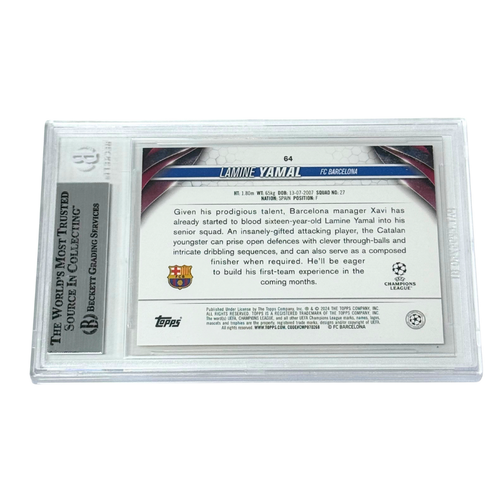 Lamine Yamal Signed 2023-24 Topps UCC Rookie Card Starball Variations – BGS AUTH