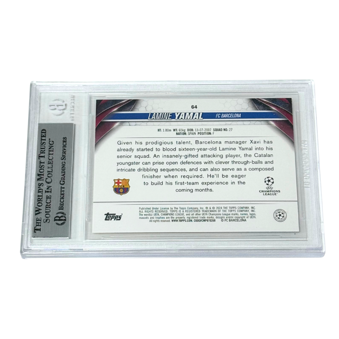Lamine Yamal Signed 2023-24 Topps UCC Rookie Card Starball Variations – BGS AUTH