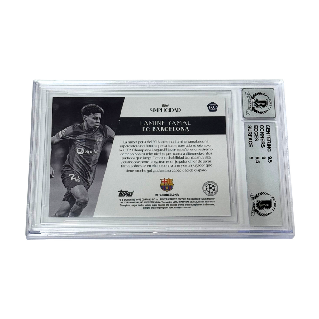 Lamine Yamal Signed 2023-24 Topps UCC Simplicidad Rookie Card – BGS 9 AUTO 10