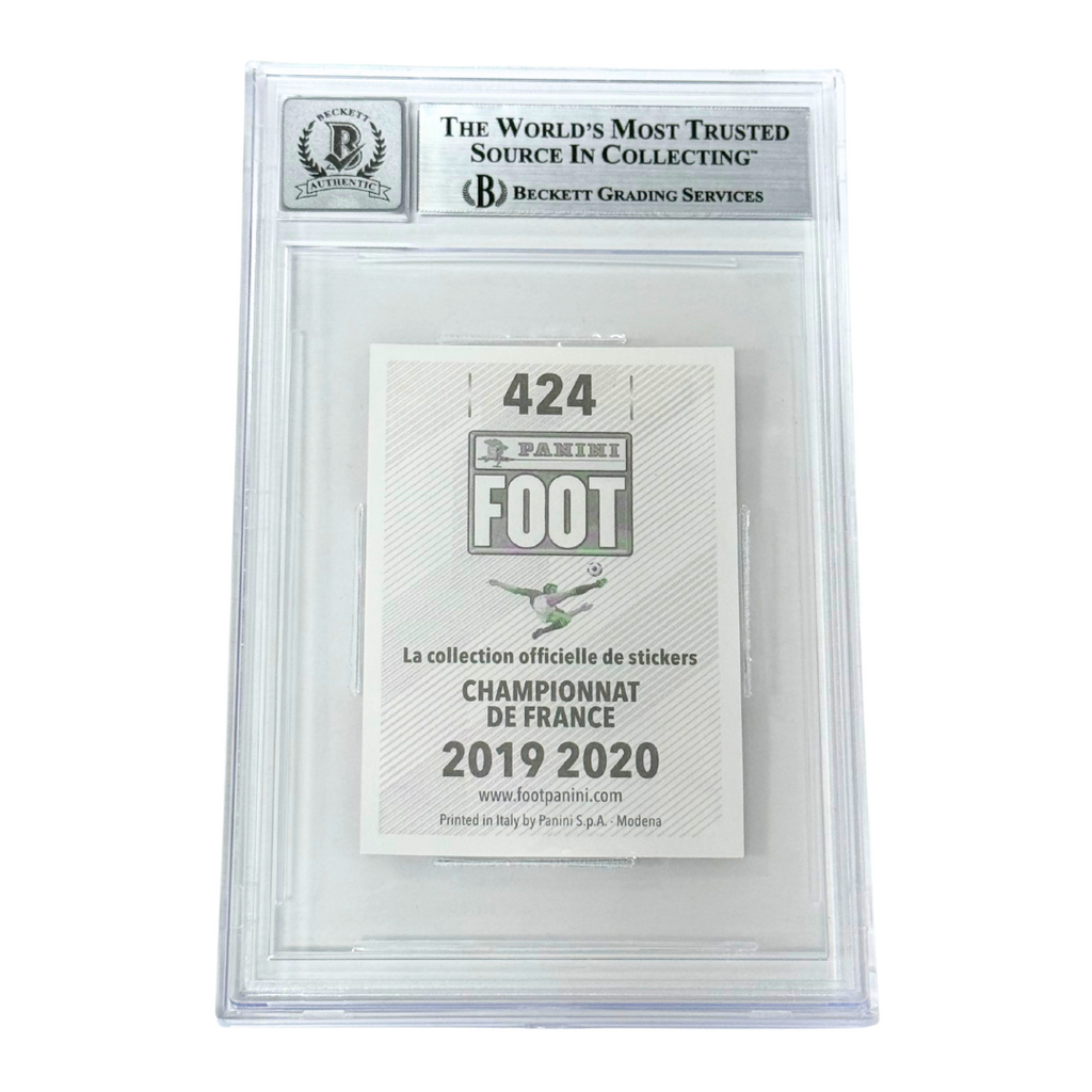 Eduardo Camavinga Signed 2019-20 Panini Foot Rookie Sticker - Beckett Witness