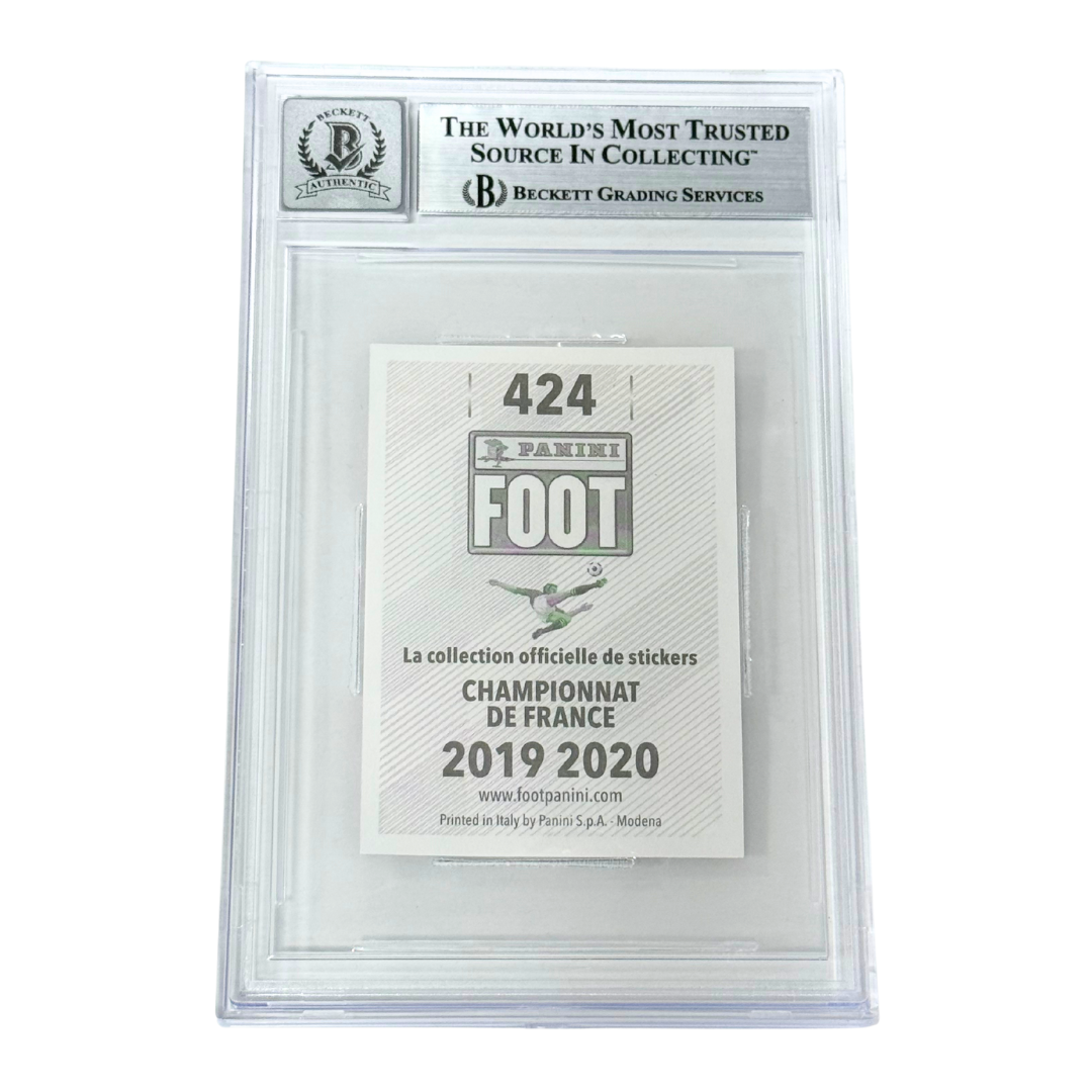 Eduardo Camavinga Signed 2019-20 Panini Foot Rookie Sticker - Beckett Witness