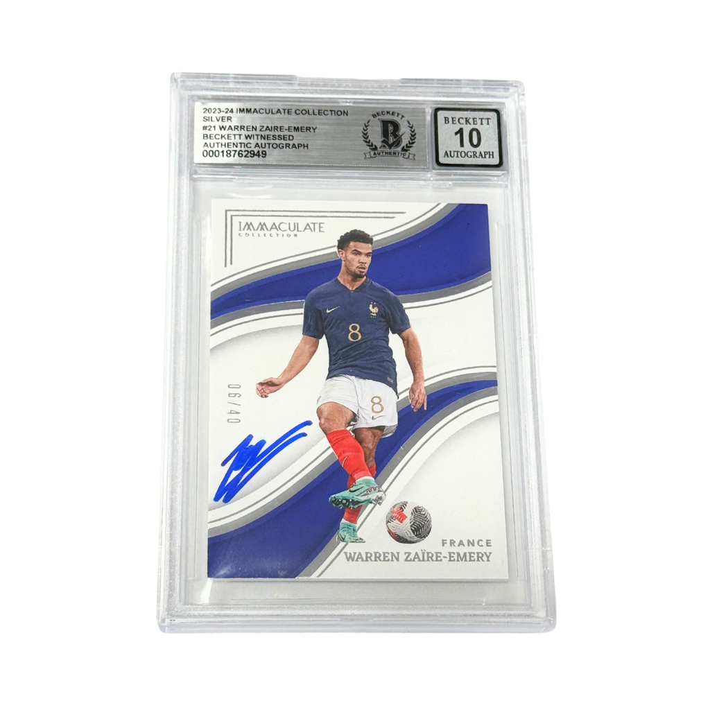 Warren Zaire-Emery Signed 2023 Panini Immaculate Silver /90 – BGS 10 Autograph