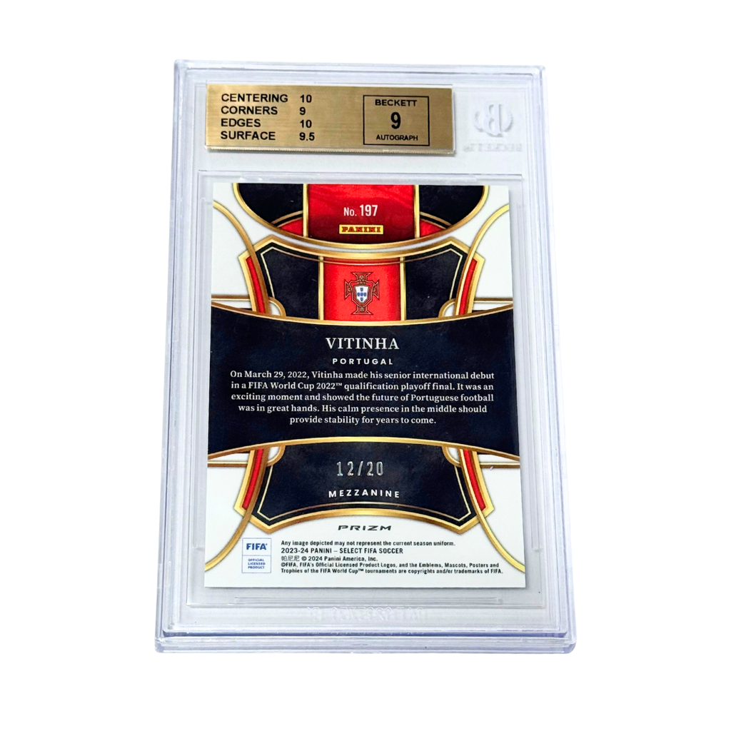 Vitinha Signed 2023-24 Panini Select FIFA /20 White #197 – BGS 9.5