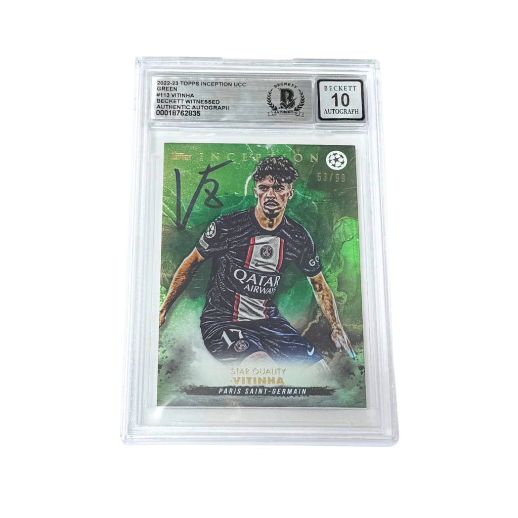 Vitinha Signed 2022-23 Topps Inception UCC /99 Green #113 – BGS 10 Autograph