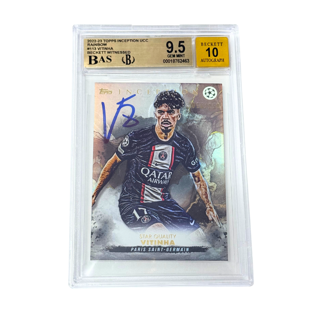 Vitinha Signed 2022-23 Topps Inception UCC /150 Rainbow #113 – BGS 9.5