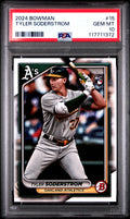 Graded 2024 Topps Bowman Tyler Soderstrom #15 Rookie RC Baseball Card PSA 10 Gem Mint