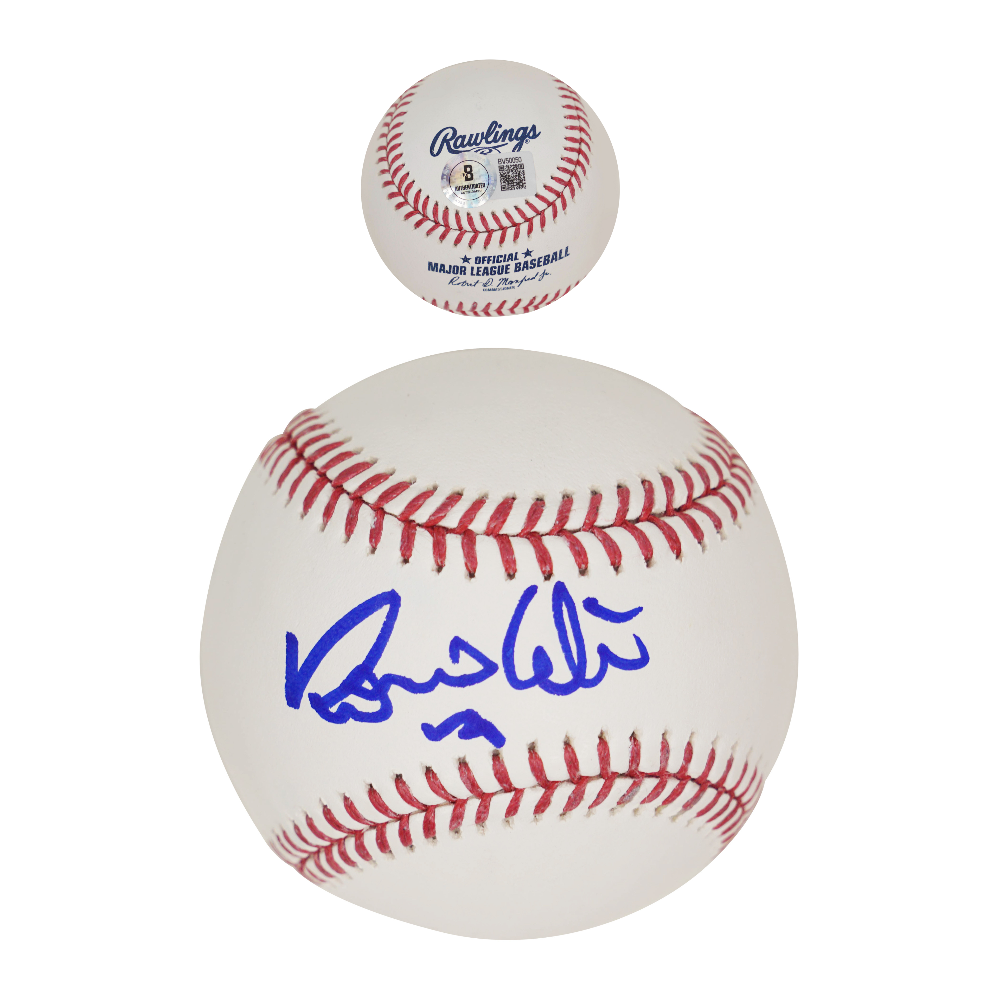 Ronaldo Nazario Signed Rawlings Major League Baseball with Beckett COA