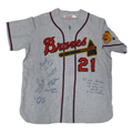 300 Win Club Autographed Jersey With 8 Signatures Including Nolan Ryan, Tom Seaver and Warren Spahn JSA