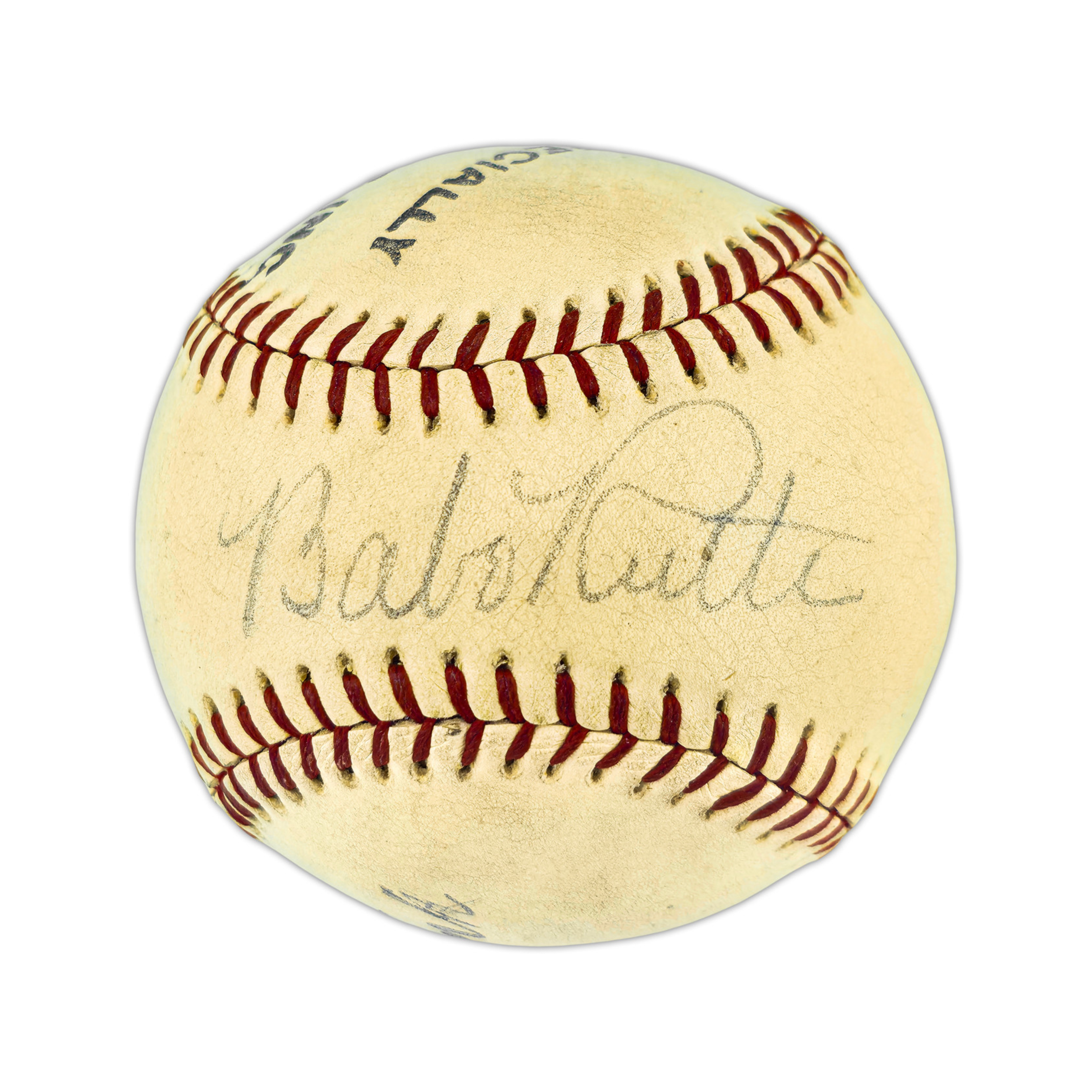 Babe Ruth Autographed Official Spalding League Special Baseball New York Yankees Also Signed By Frank Frisch & Dazzy Vance PSA/DNA