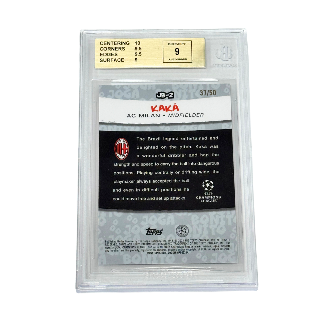 Kaka Signed 2022-23 Topps Chrome UCC Joga Bonito Gold /50 – BGS 9.5