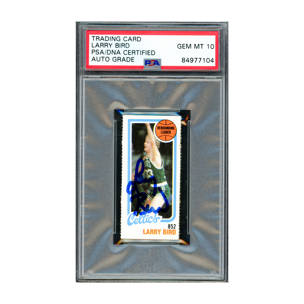 Larry Bird Autographed 1980-81 Topps Rookie Card #31 Boston Celtics Auto Grade Gem Mint 10 PSA/DNA