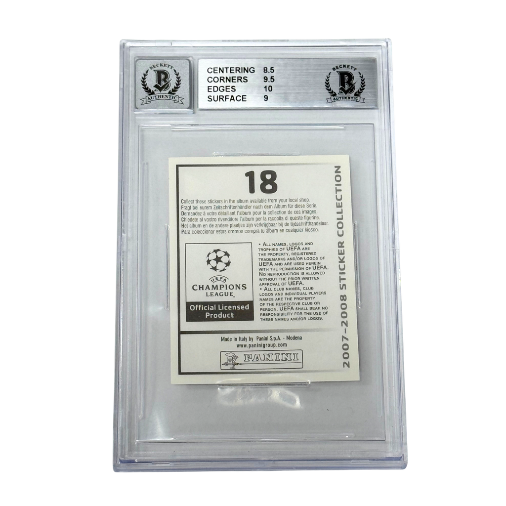 Kaka Signed 2007-08 Panini Champions League Stickers #18 – BGS 9 AUTO 10